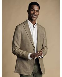 Charles Tyrwhitt - Jacke Aus Leinen Und Baumwolle - Lyst