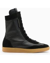 AllSaints - Louise Leather High Top Trainers - Lyst