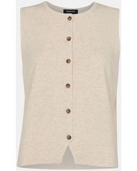 Whistles - Lucy Button Front Knit Tank - Lyst