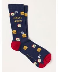 FatFace - Fatface Multi 1 Pack Cheese Bored Socks - Lyst