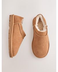 Next - Tan Suede Mini Boot Slippers - Lyst