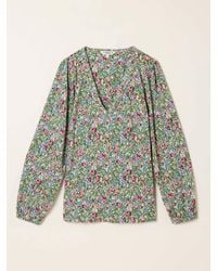 FatFace - Fatface Margot Ditsy Garden V Neck Top - Lyst