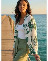 Roman - Tropical Palm Leaf Buttoned Shirt - Lyst
