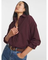 JD Williams - Stripe Twill Oversized Long Sleeve Shirt - Lyst