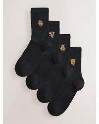 Next - Embroidered Motif Ankle Socks 4 Pack - Lyst