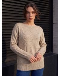 Roman - Petite Sequin Cable Knit Jumper - Lyst