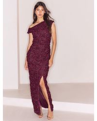 Lipsy - Off The Shoulder Maxikleid Mit Geraffter Taille - Lyst