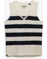 Superdry - Ecru/ Studios V-Neck Vest - Lyst
