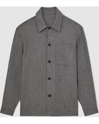 Reiss - Cooper - Soft Grey Wool-blend Patch-pocket Overshirt, 2x-large - Lyst