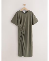 Next - Sommerliches Jersey-T-Shirt-Kleid Mit Gedrehtem Design - Lyst