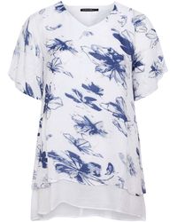 Evans - Double Layer Angel Sleeve Top - Lyst