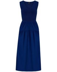 Pour Moi - Darcie V-Neck Shirred Bodice Midi Dress - Lyst