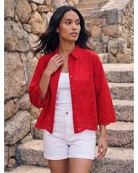 Roman - Broderie Hem Buttoned Shirt - Lyst