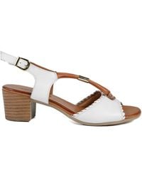 Pavers - Bellissimo Leather Block Heel Sandals - Lyst