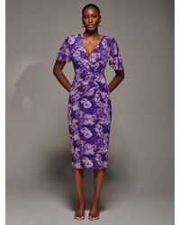 Jolie Moi - Angel Sleeve Mesh Bodycon Dress - Lyst