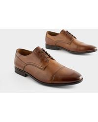 Next - Derby-Schuhe Aus Leder Mit Zehenkappe - Lyst