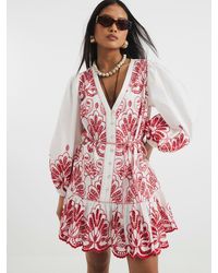 River Island - Petite Poplin Shirt Dress - Lyst