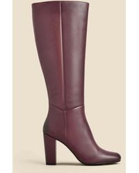 Sosandar - Leather Zip Knee High Boots - Lyst