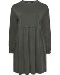 Yours Curve - Acid Frill Throw On 100% Cotton Dress - Lyst