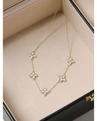 Jon Richard - Mother Of Pearl Clover Necklace - Lyst