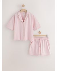 Next - Jersey Button Through Short Pyjamas Set - Lyst