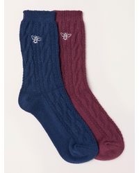 FatFace - 2 Pack/ Bee Cable Socks - Lyst