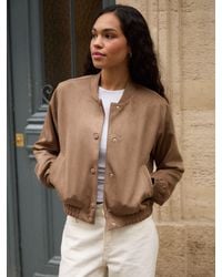 Threadbare - Faux Suede Bomber Jacket - Lyst