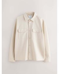 Next - Jersey Twill Popper Shacket - Lyst