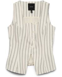 Vero Moda - Sleeveless Striped Waistcoat - Lyst
