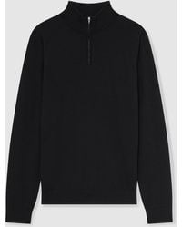 Reiss - Merino Wool Half-Zip Jumper - Lyst