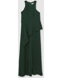 Reiss - Ruffled Slash-Detail Maxi Dress - Lyst