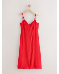 Next - Button Down Midi Dress - Lyst