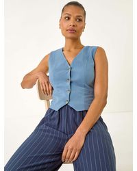 Roman - V-Neck Button Through Waistcoat - Lyst