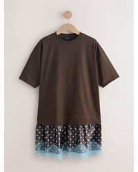Next - 2-In-1 Short Sleeve T-Shirt And Lace Mini Dress - Lyst