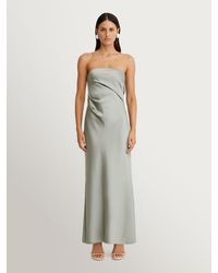 lucile sleeveless satin maxi dress Significant Other Lucile Halter Maxi Dress