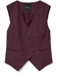 Vero Moda - Asymmetric Button Waistcoat - Lyst