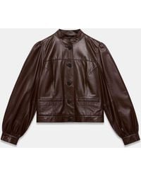 Mint Velvet - Leather Puff Sleeve Jacket - Lyst