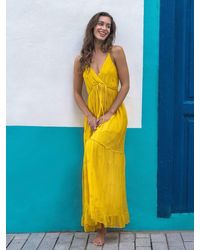 South Beach - Sequin Detail Cami V-Neck Maxi Dress - Lyst