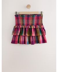 Next - Check Rara Mini Skirt - Lyst