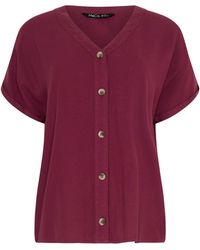 M Com - Button Front Blouse - Lyst