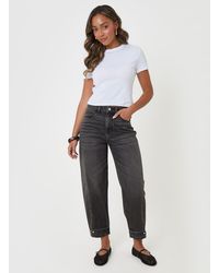 Threadbare - Petite Barrel Leg Jeans - Lyst
