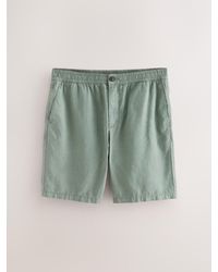 Next - Premium Soft Touch Linen Blend Elasticated Waist Shorts - Lyst