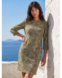 Roman - Paisley Print Pocket Shift Stretch Dress - Lyst