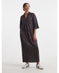 JD Williams - Collarless Placket 3/4 Sleeve Smock Dress - Lyst