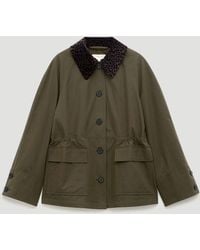 Hush - Leopard Collar Barn Jacket - Lyst