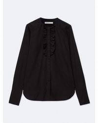 AllSaints - Amara Cotton-Blend Ruffle Shirt - Lyst