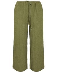 Evans - Textured Jersey Wide Leg Trousers - Lyst
