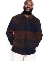 Next - Italian Fabric Buffalo Check Jacket With Wool - Lyst