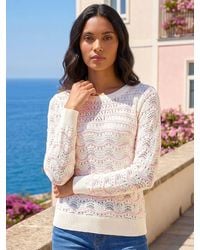 Roman - Stripe Wave Knit Jumper - Lyst