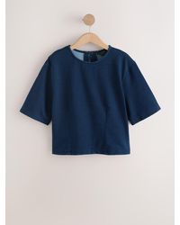 Next - Denim Jersey Short Sleeve T-Shirt - Lyst